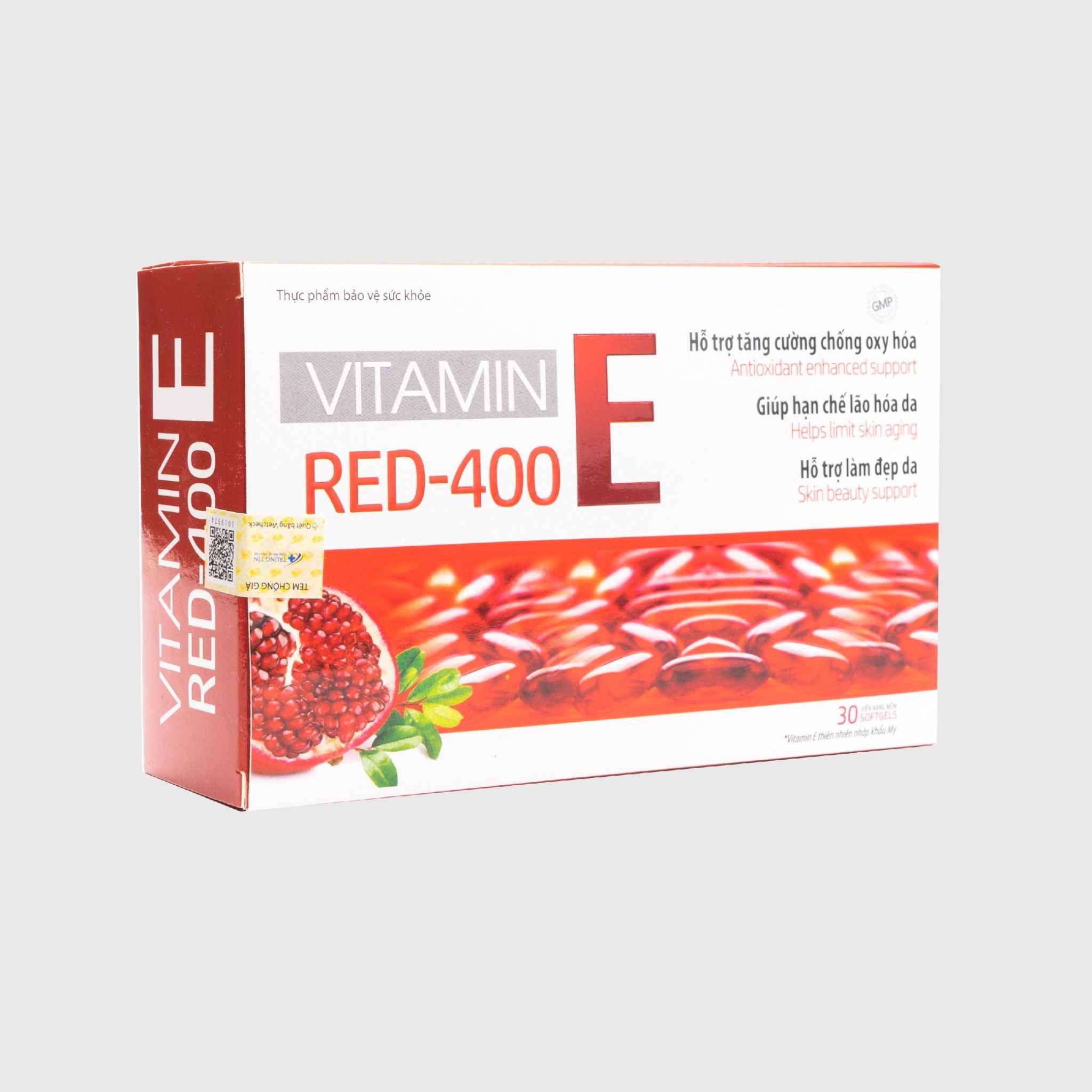 Viên uống đẹp da, hạn chế oxy hóa Vitamin E RED