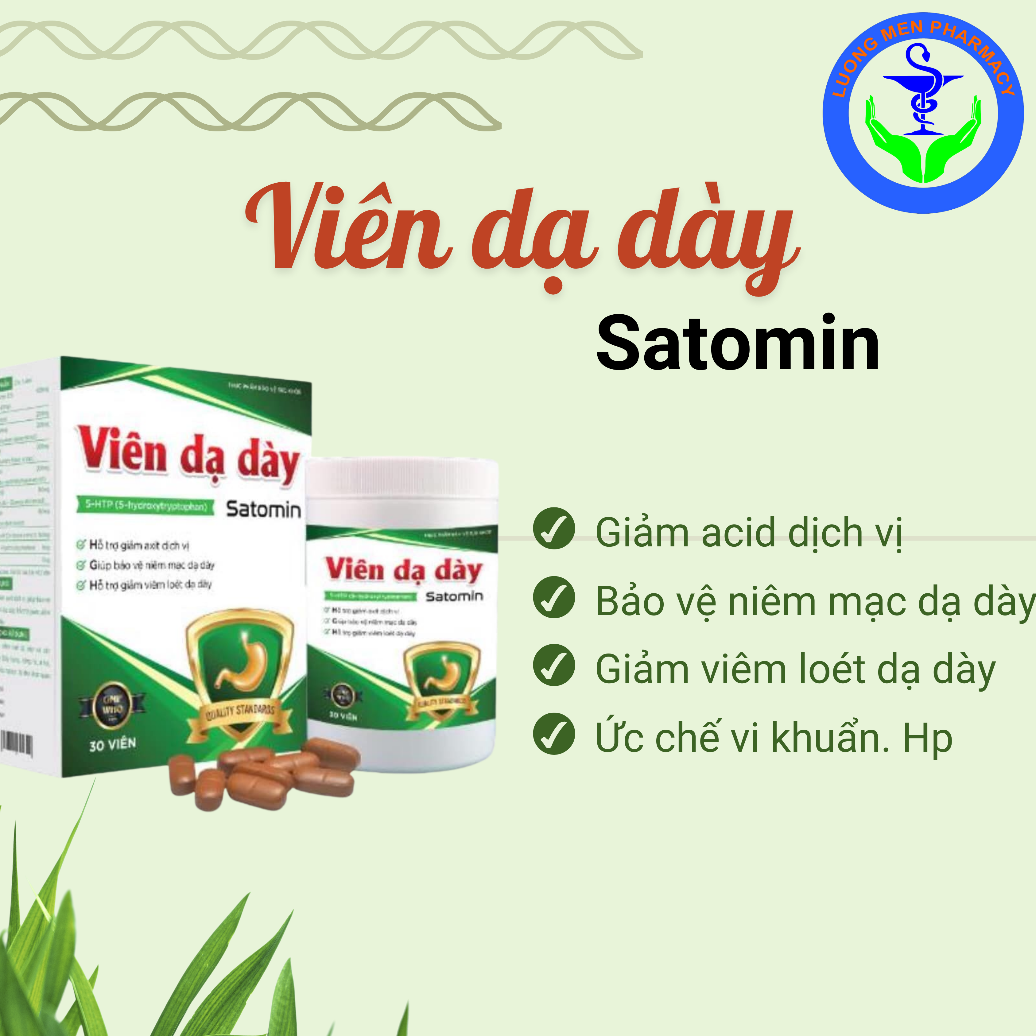 Viên Dạ Dày Satomin (lọ 30 viên)
