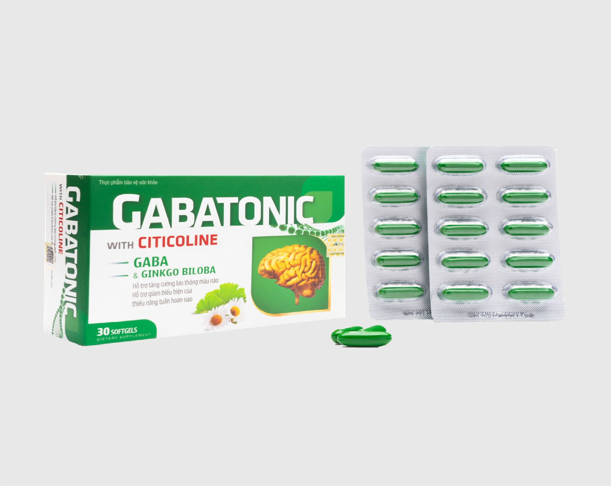 Viên bổ não Gabatonic (hộp 3 vỉ* 10 viên)